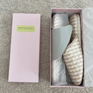 Patricia Green Silk Slippers